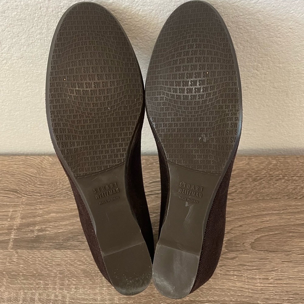 Stuart Weitzman Brown Sojourn Goosebump Wedge Pumps, Size 6.5N - Picture 9 of 9